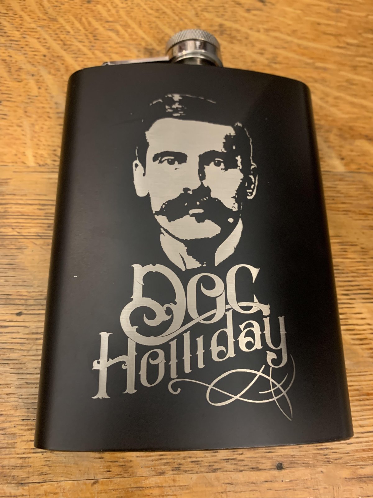 8 OZ DOC FACE FLASK