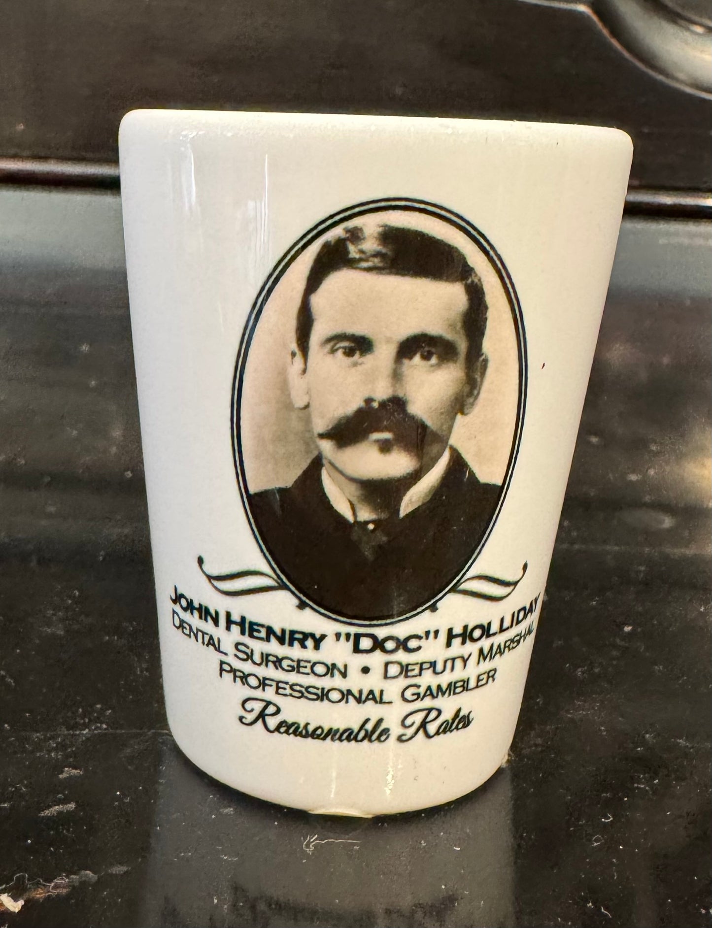 DOC HOLLIDAY SHOT GLASS